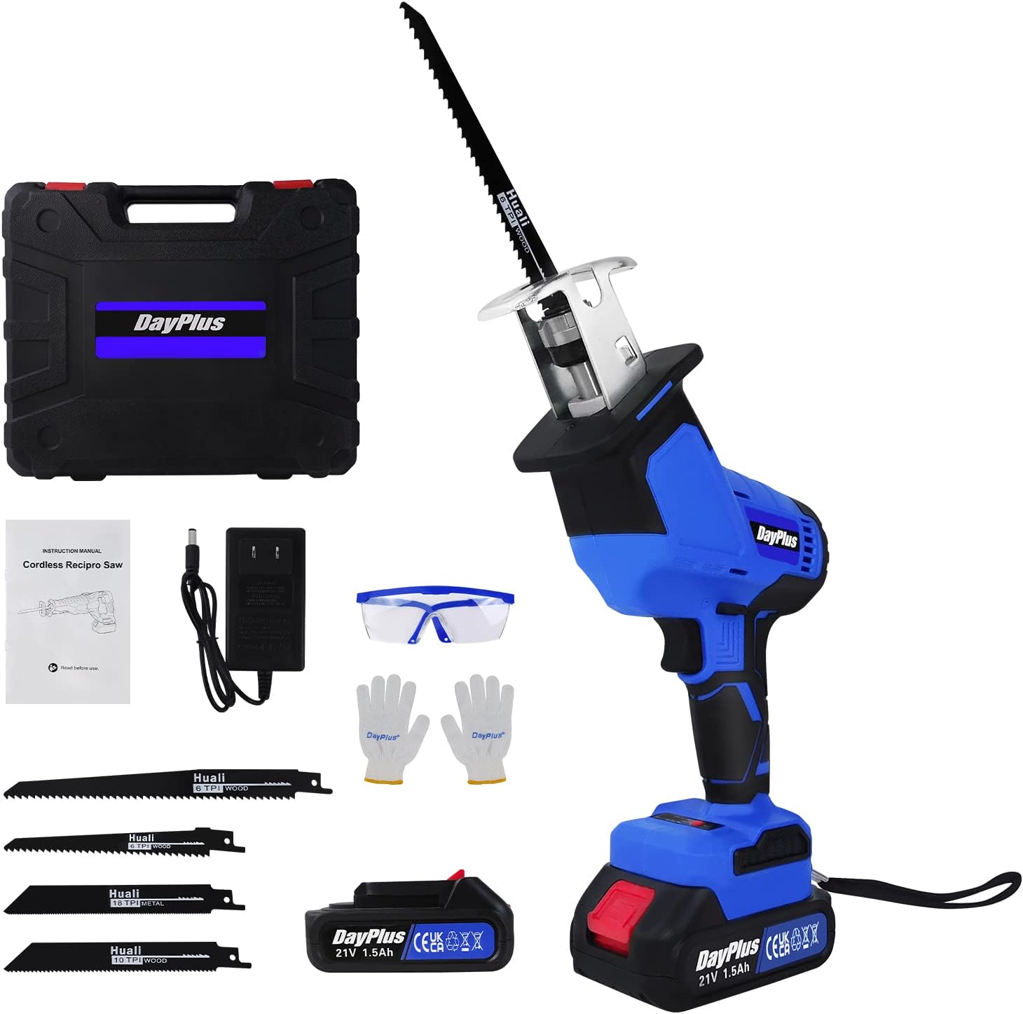 Cordless Electric Reciprocating Saw Saber Cutting With Battery 21v