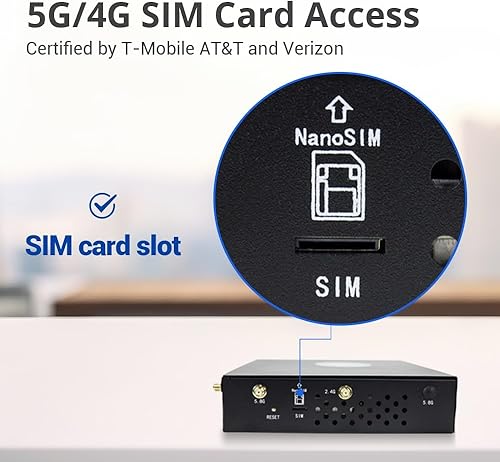Miniatura 5 de RM520N AX3000 Router WiFi 6 5G con ranura para tarjeta SIM, puerta de enlace celular LTE con 9 antenas desmontables de alta ganancia, módem 5G NR