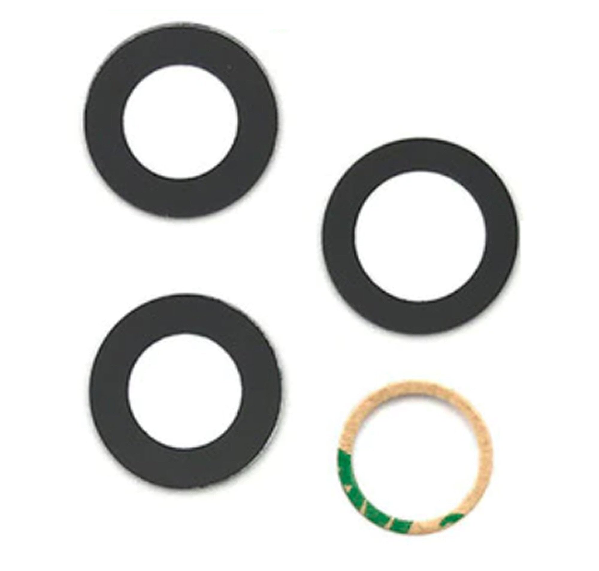 Compatible With Iphone 12 Pro - Replacement Camera Lens Glass Set With Adhesive Black 9145584621164