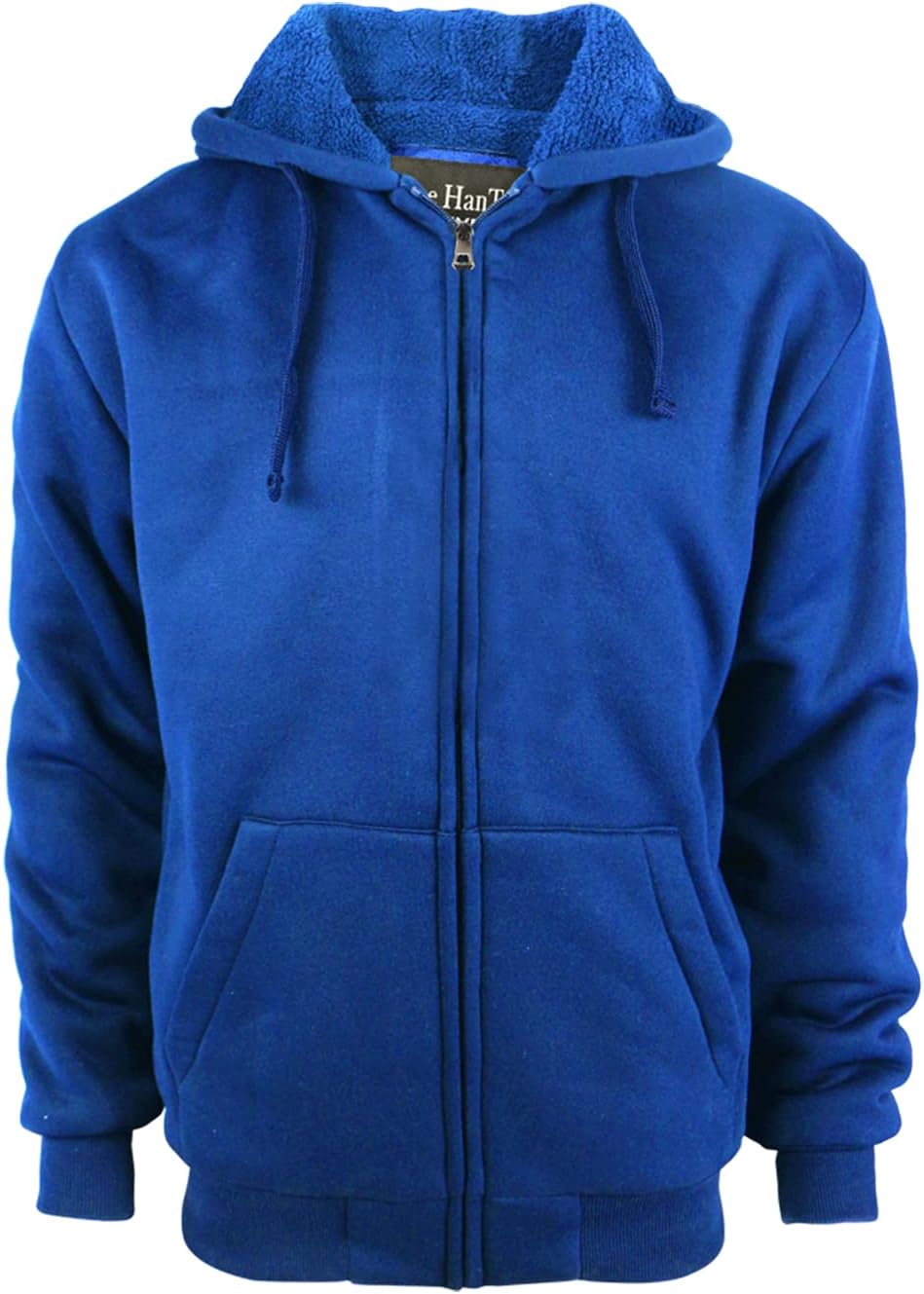 Gary Com Hoodies for Men Heavyweight Fleece Sweatshirt - Full Zip Up Thick Sherpa Lined Winter Warm Sweatshirts Work Jackets With Pocket,Royal Blue M