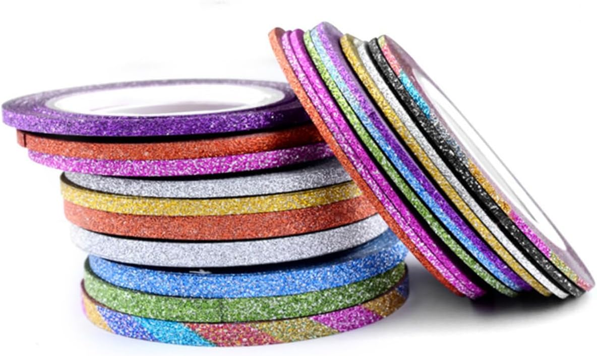 Gold Silver Wire Belt Nail Striping Tape 30pcs Nail Striping Rolls DIY High Adhesion