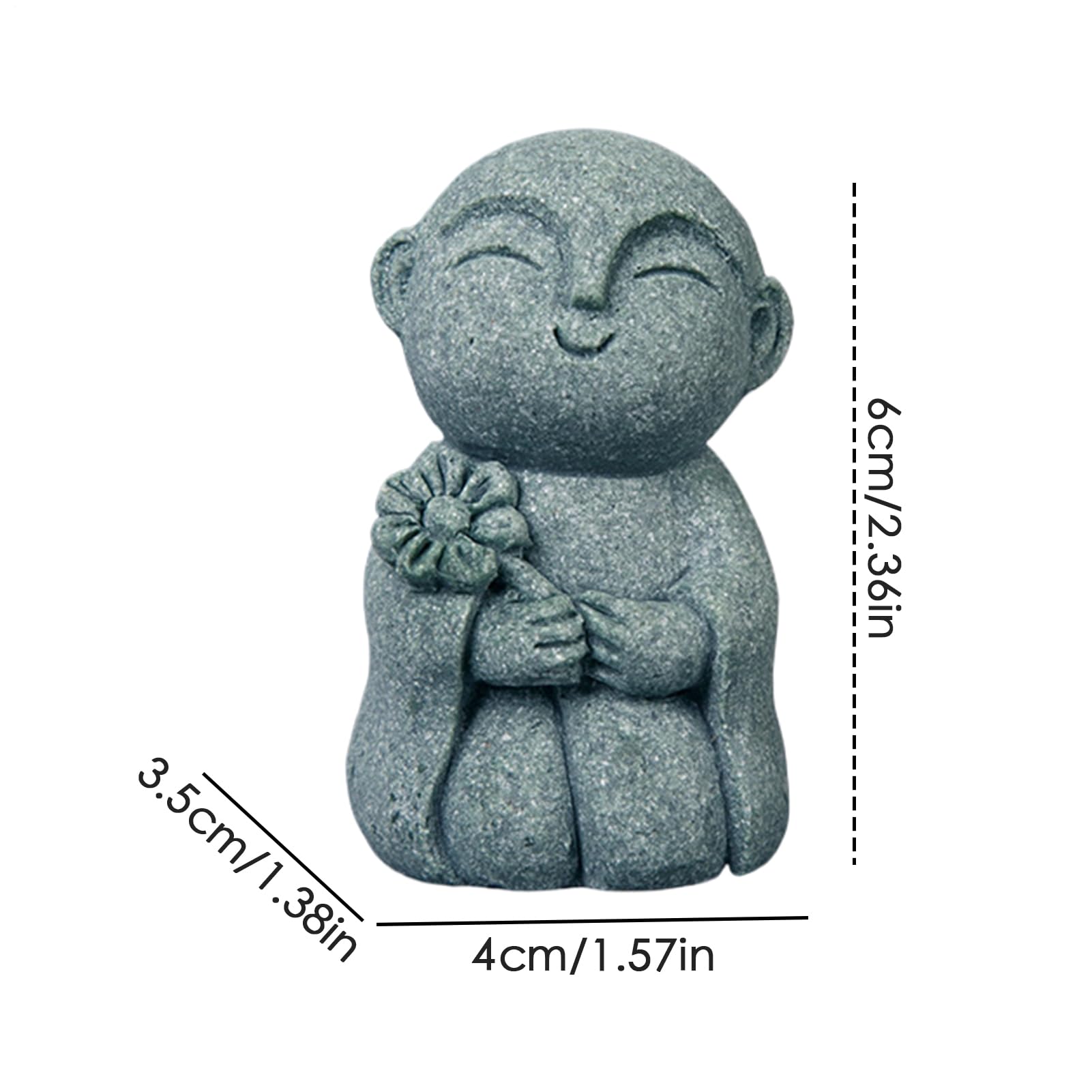 Figurines de Bouddha en Pierre pour Jardin, Sculpture Bouddhiste Spirituelle
