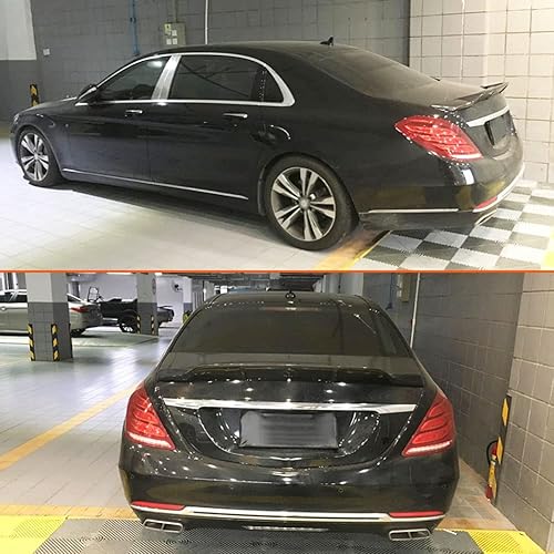 Miniatura 2 de MCARCAR KIT Alerón de maletero de fibra de carbono para Mercedes Benz Clase S W222 Sedan 2014-2019 S400 S450 S500 S550 S560 S600 S63 S65 AMG Tapa