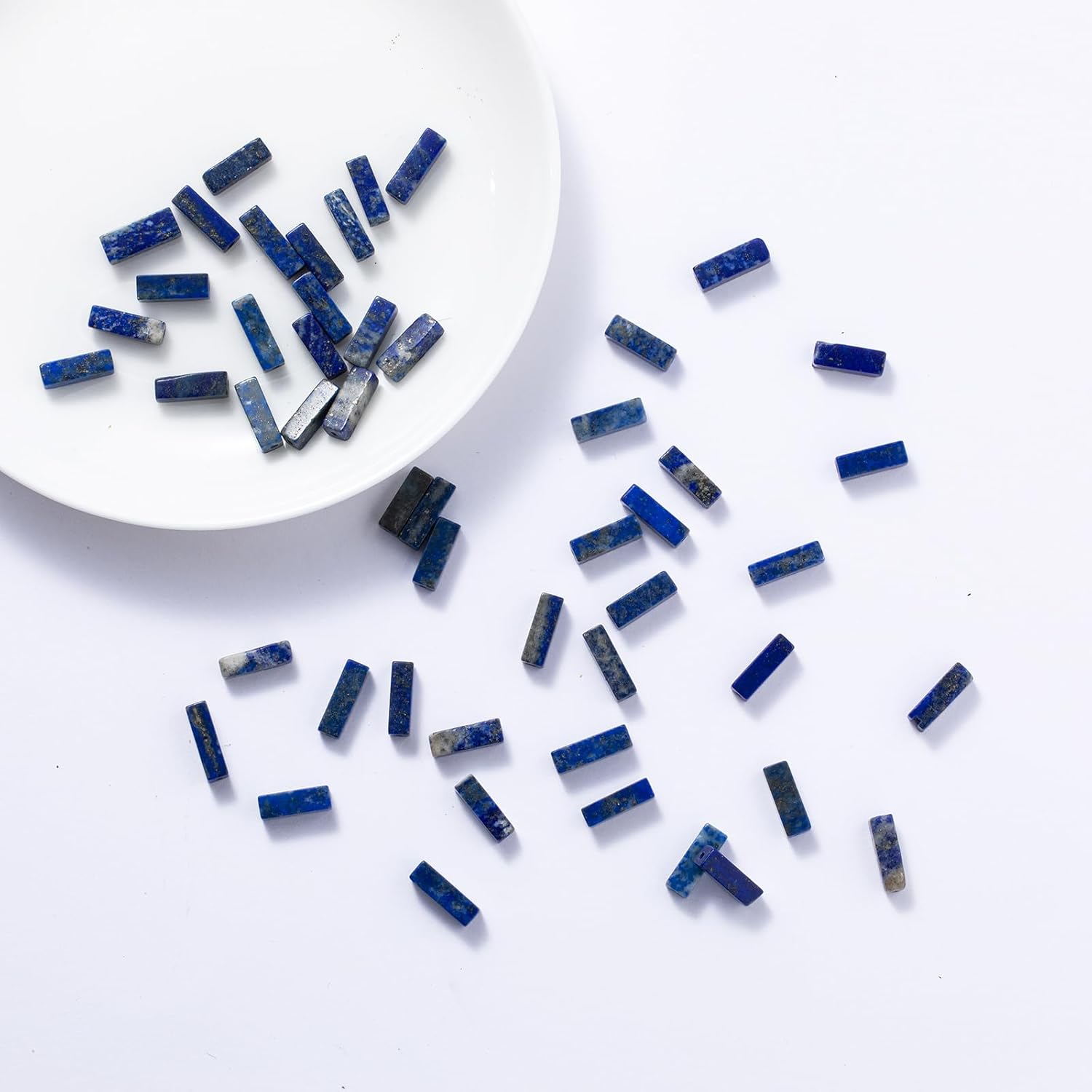 Natural Lapis Lazuli Rectangle Tube Beads 4x13mm 38cm/str Loose Semi Gemstone Stone Beads for Making Bracelets Necklace Earrings - Image 4