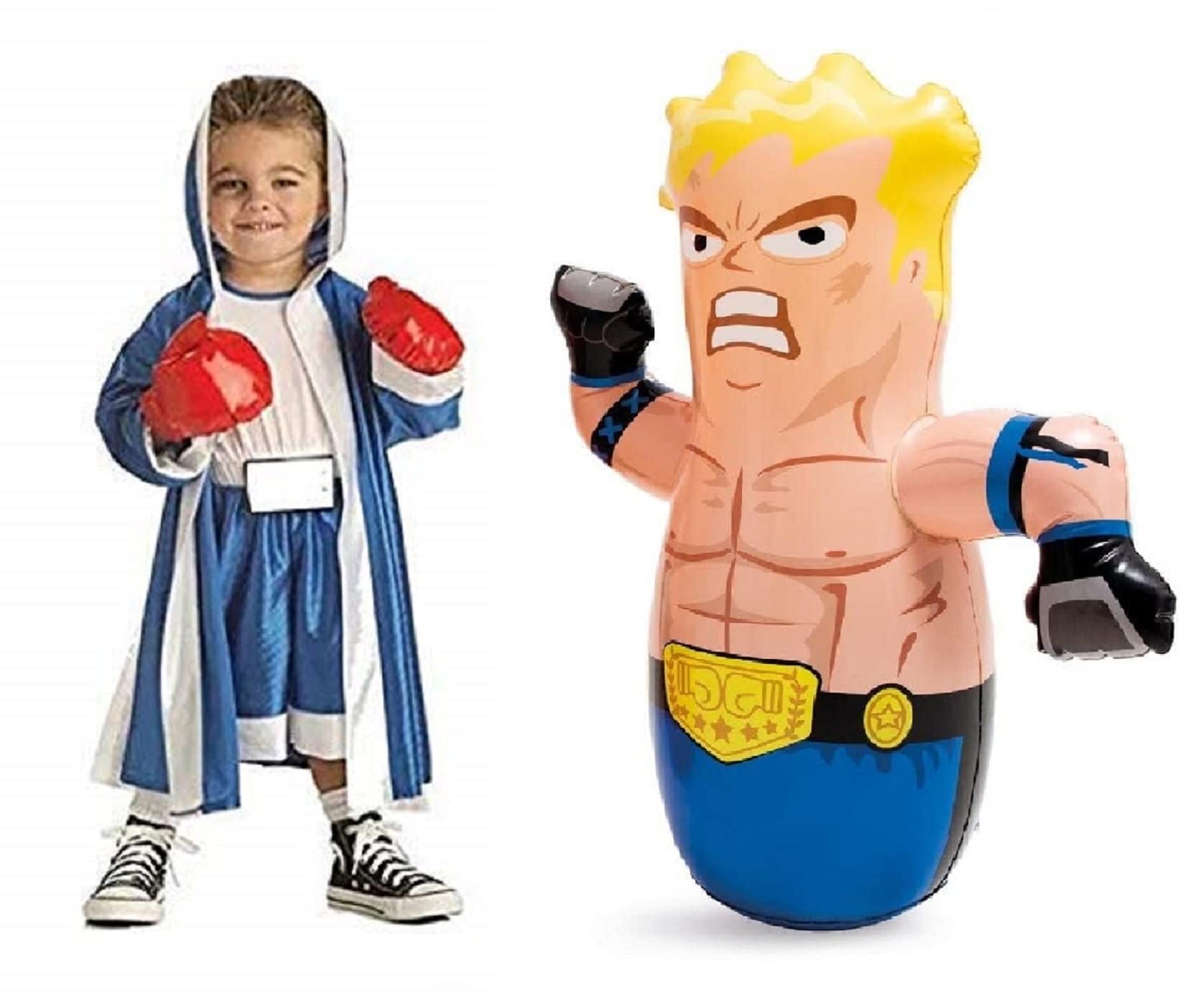 NELSTRAB:- Bob Punching Bag for Kids - 3D Inflatable PVC Children Kids Boys Girls Hit Me Punching Bob Bag Toy for Outdoor & Indoor Playing(Multi Color)(1 PIS)-image-5