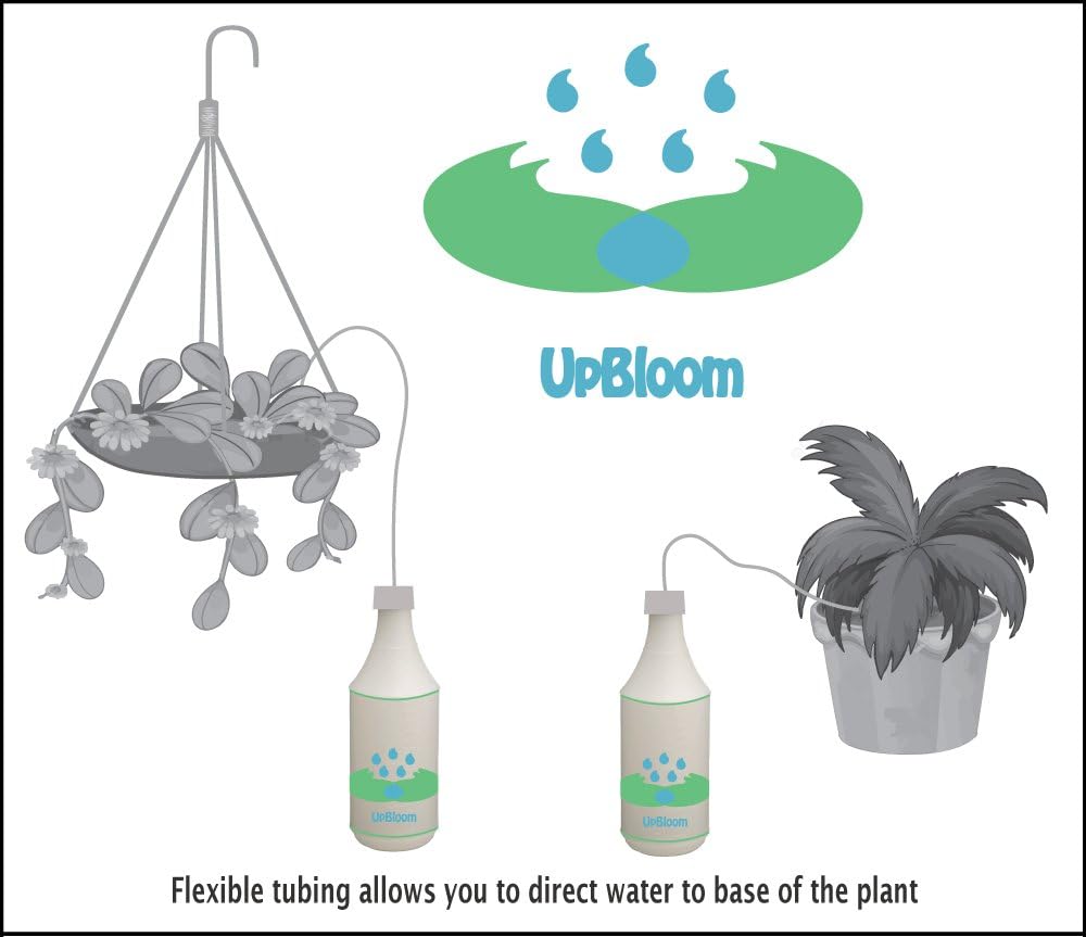 UpBloom 32oz Plant Water Bottle for Hanging Plants, Succulents and Multipurpose Watering with Adjustable Long Reach Neck Design | Indoor or Outdoor : Garden & Outdoor