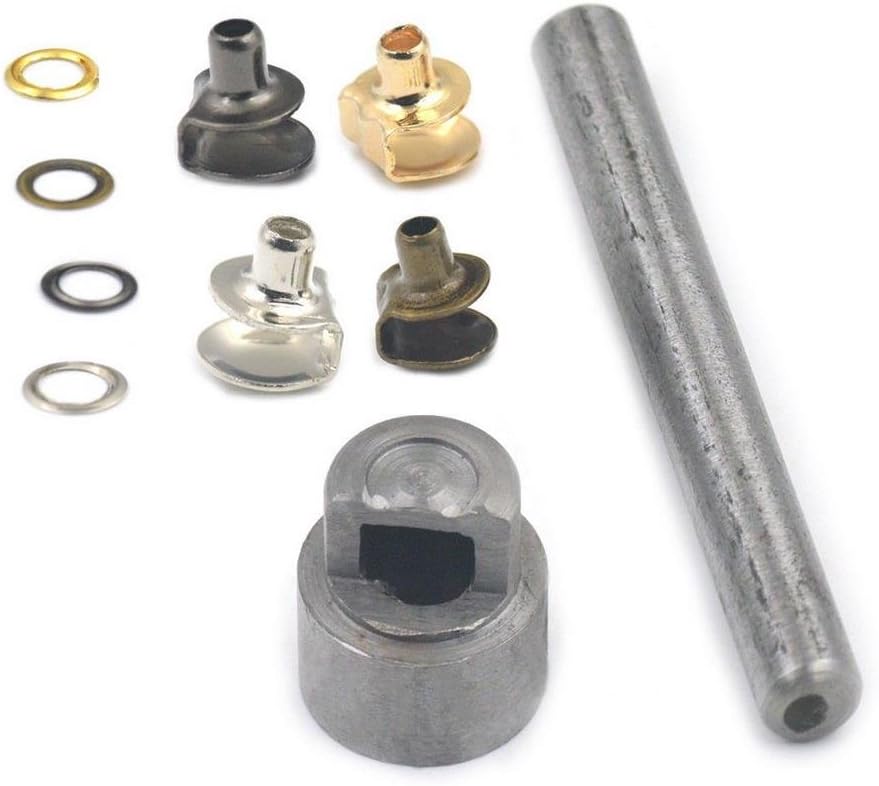 One Tool + 20 Pcs 10mm Boot Hook eyelet Buckle For Shoelace Hiking Rock Climbing Washer GunBlack