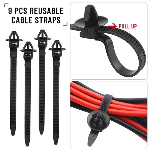 Miniatura 4 de WMYCONGCONG 54 piezas de clips de enrutamiento para telar de alambre de automóvil, clips de repuesto para arnés de cables de automóvil, clips de