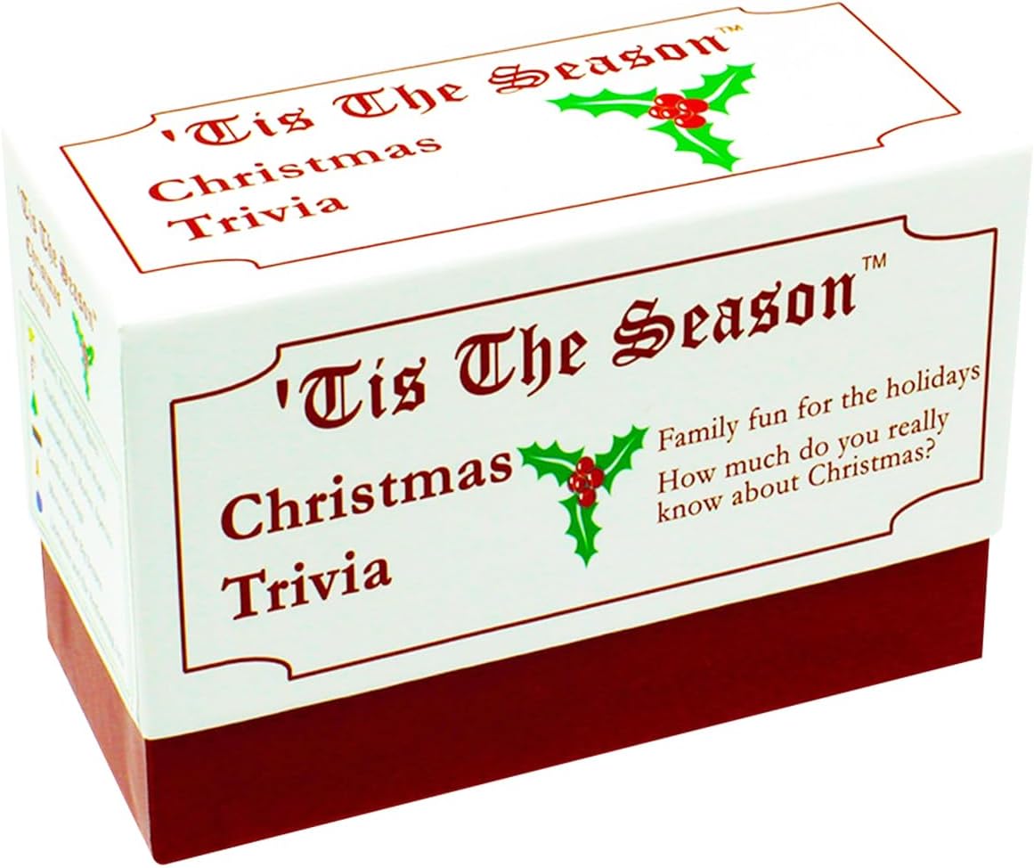 Tis The Season Christmas Trivia Game - The Classic and Original - Featuring Christmas Trivia Cards & Questions That Make For Great Holiday Games For The Entire Family (1 Pack)