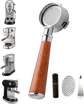 51mm Bottomless Portafilter, 3-Ear Stainless Steel Coffee Naked Portafilter, Compatible with DeLonghi Dedica EC680/EC685/EC885, SMEG ECF01/02, SEVERIN KA5995.