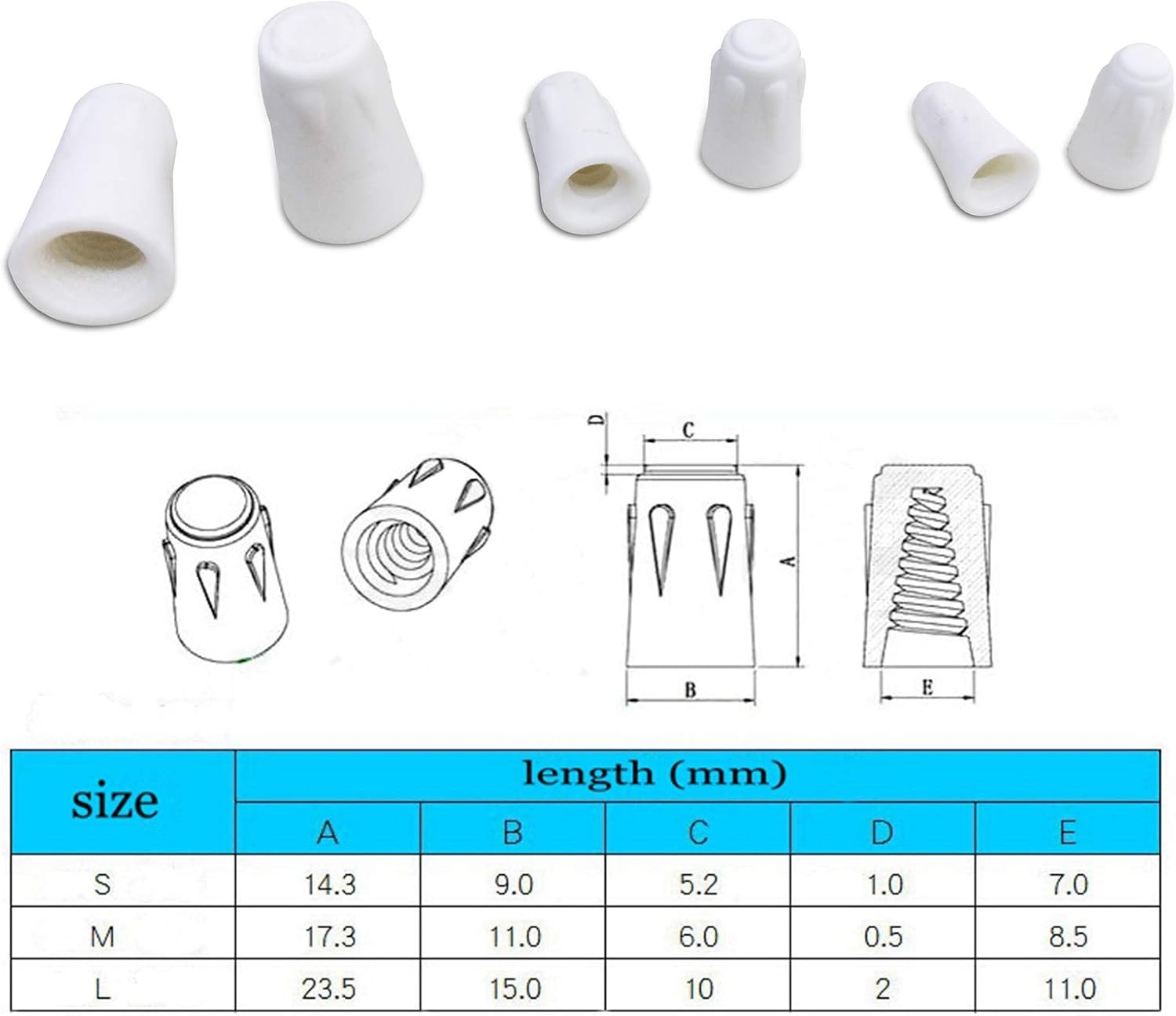 20 Pack Small Ceramic Wire Connector, Small Size 22-14 AWG, 600V High Heat Ceramic Twist Caps (01, Small)