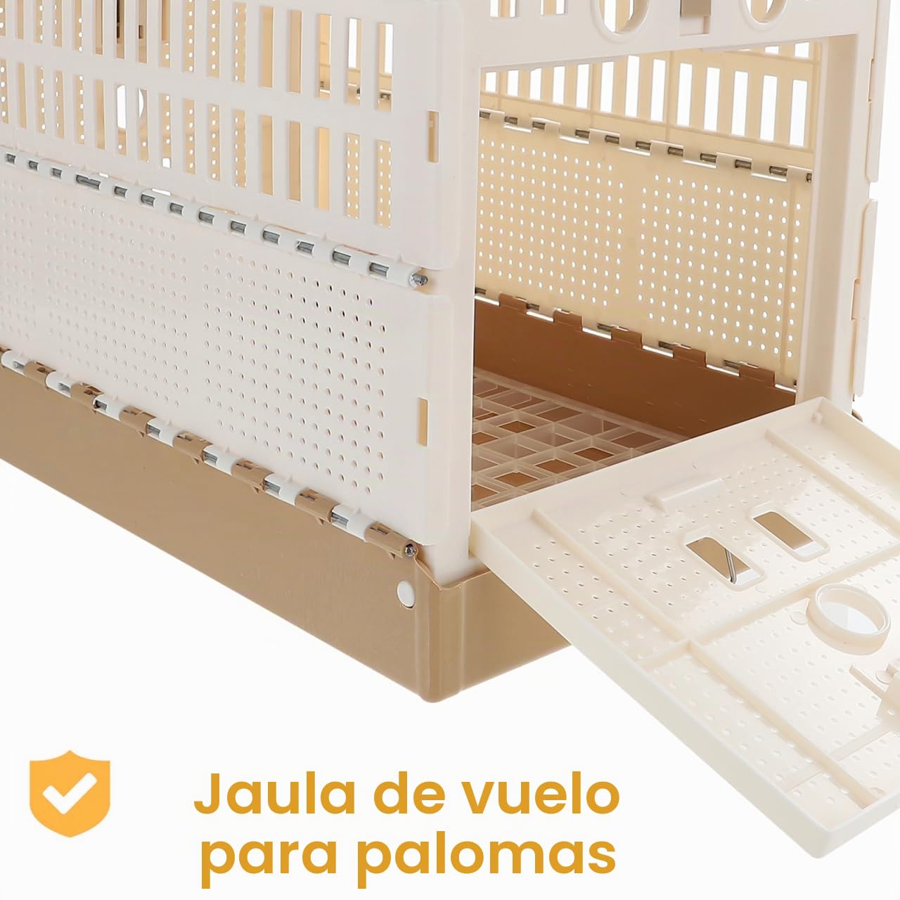 ibasenice Jaula Plegable De Paloma De Plástico con Bandeja Extraíble Y Pestillo Seguro para Transporte Y Domesticación De Pájaros En Casa Y Exterior 12.59X8.66X7.87 Pulgadas