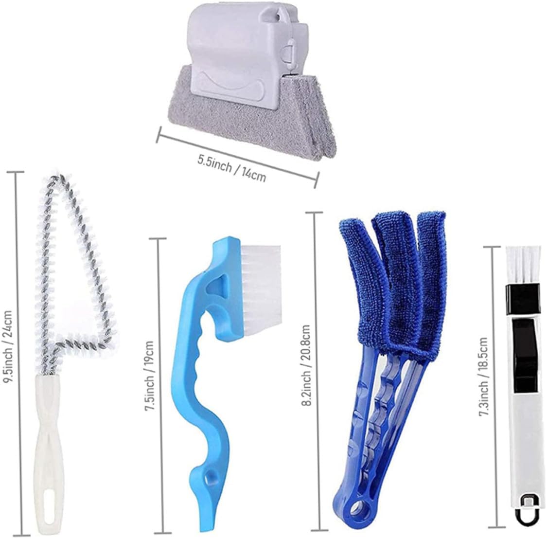 8pcs Cleaning Brush Kit for Door Seams and Blinds, Plastic image 2