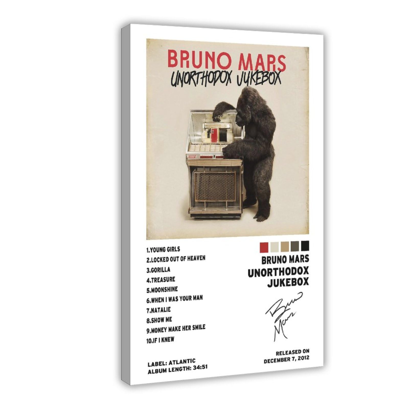 Bruno Mars Unorthodox Jukebox Ltd Ed New Rare Poster Free