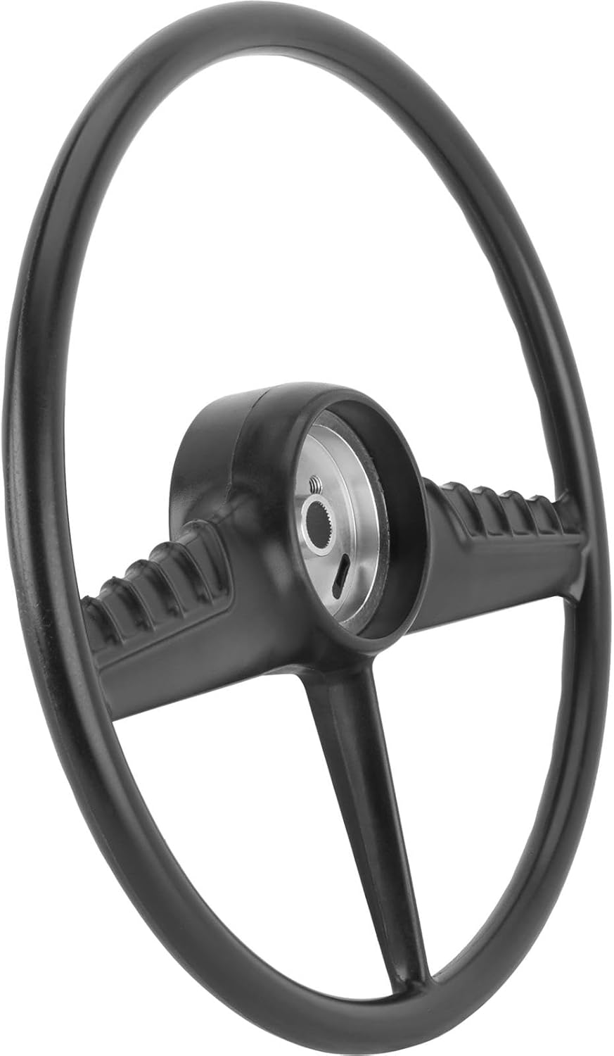 Speedway Motors 15‑Inch Steering Wheel Black 15″ Reproduction Steering Wheel, Steel Frame with Molded Urethane Grip, Fits Tilt Columns, Compatible with 1954-56 Chevy and GMC Trucks