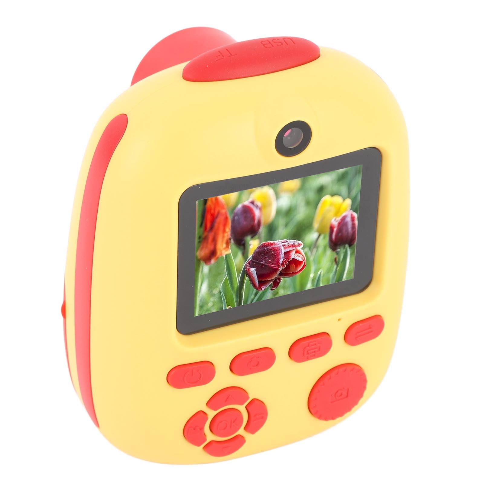 Instant Camera, Natychmiastowy Przenośny Aparat Duży Projekt Autofocus 26MP 2 -calowy Ekran ze zintegrowaną kartą Pamięci 32 G dla Maluchów na Prezenty Urodzinowe (Różowy) (YELLOW)