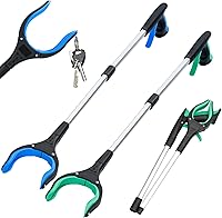 Vista 9 de Paquete de 2 herramientas de agarre de 32 pulgadas, extra largo, plegable, con fuerte agarre magnético, mandíbula antideslizante giratoria de 360°