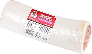 Country Kitchen Stuffed Shin Bone Bacon and Cheese Flavor Dog Treat, 100% Natural, Long Lasting, 1 Large Bone 5-6 inches