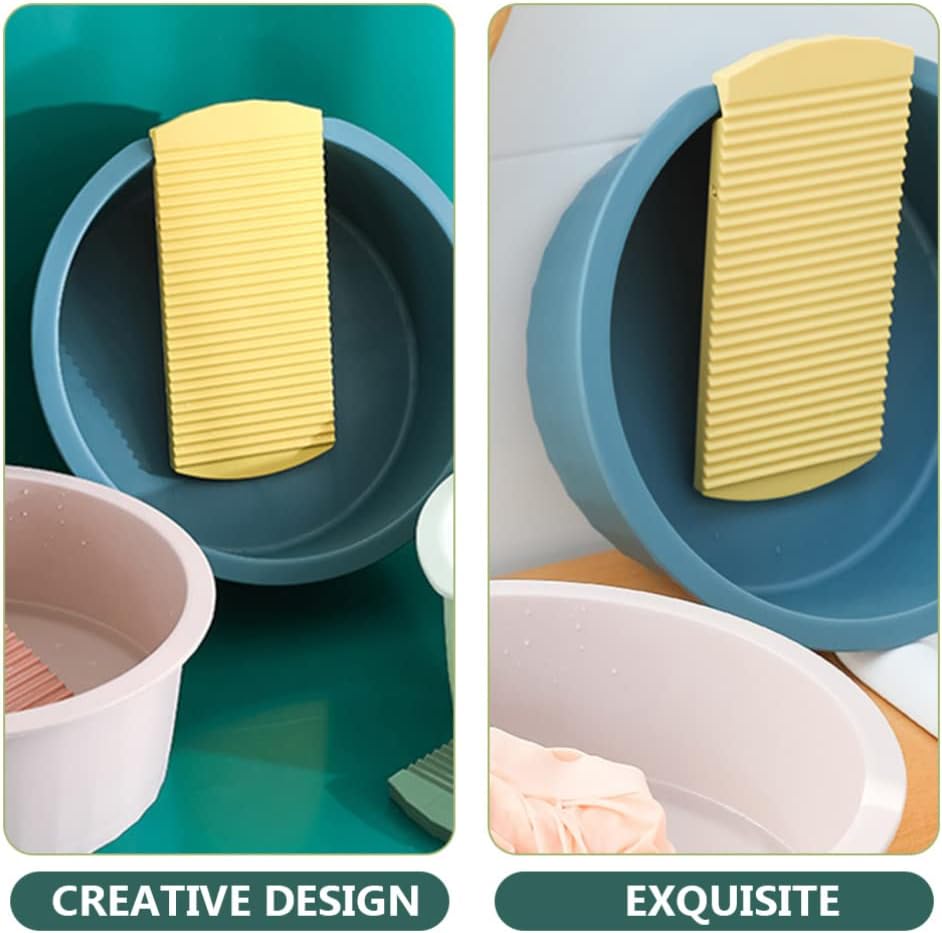 Buy Laundry Wash Basin with Washboard Washing Clothes Bucket Hand Wash