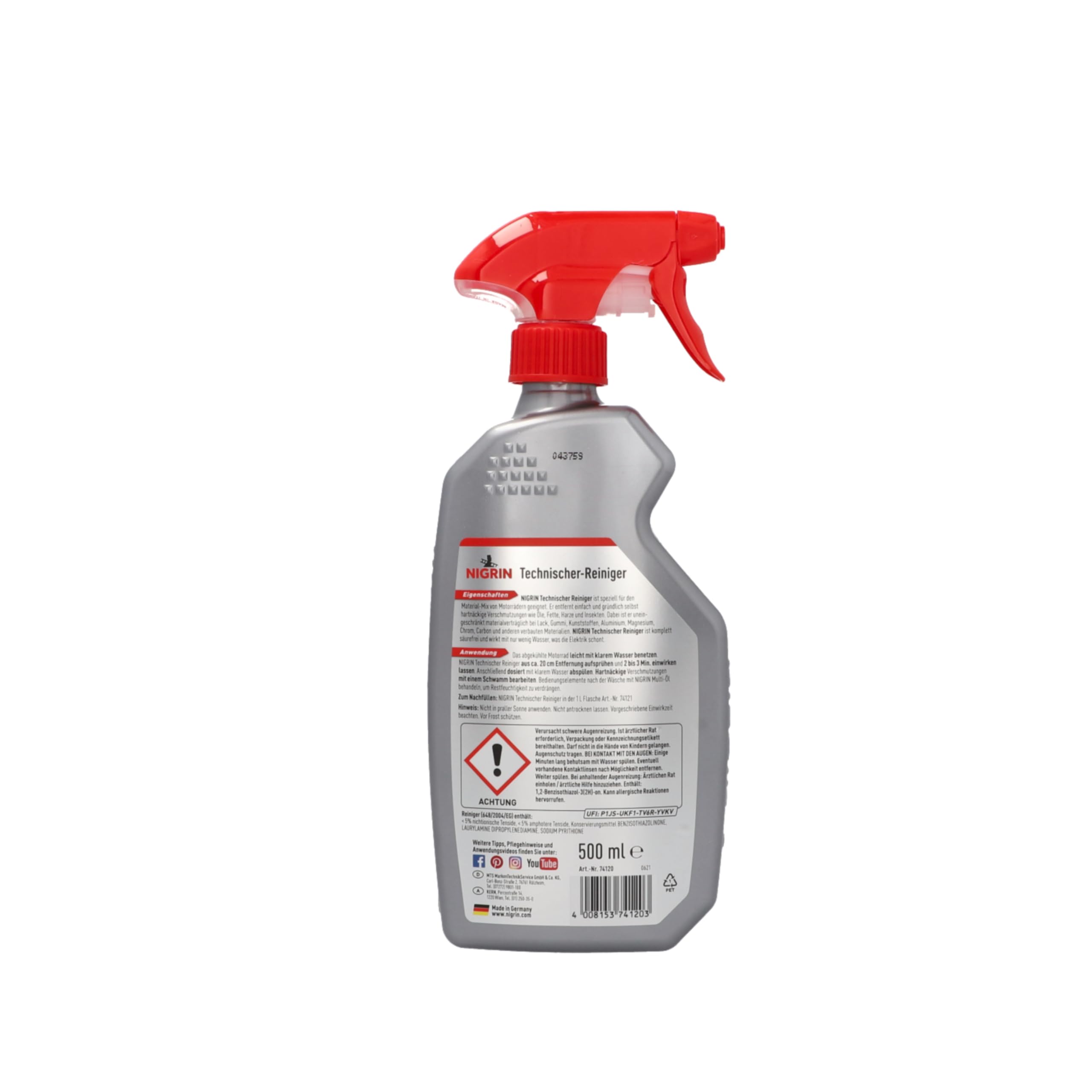NIGRIN 74120 Gel-Motorrad-Reiniger 500 ml Trigger : Amazon.de 