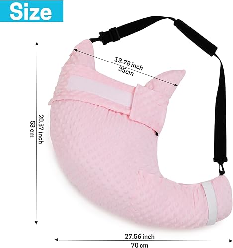 Miniatura 8 de SWISSELITE Almohada de cirugía de hombro con bolsillo, almohada de puño giratorio para dormir de lado, almohada de hombro ajustable, regalo