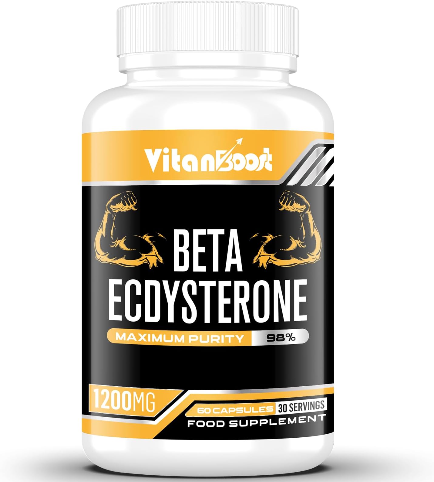 Beta Ecdysterone Supplement 1200mg | Exercise Performance, Strength and Protein Synthesis, 98% Maximum Purity Formulated for Enhanced Absorption (60 Count (Pack of 1))