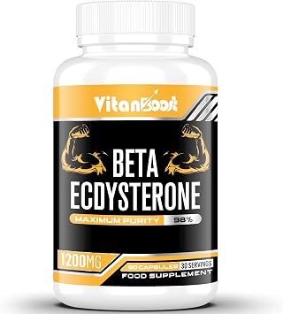 Beta Ecdysterone Supplement 1200mg | Exercise Performance, Strength and Protein Synthesis, 98% Maximum Purity Formulated for Enhanced Absorption 60 Count Pack of 1