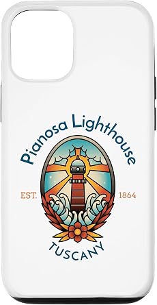 iPhone 12/12 Pro Pianosa Lighthouse Tuscany Italy Case