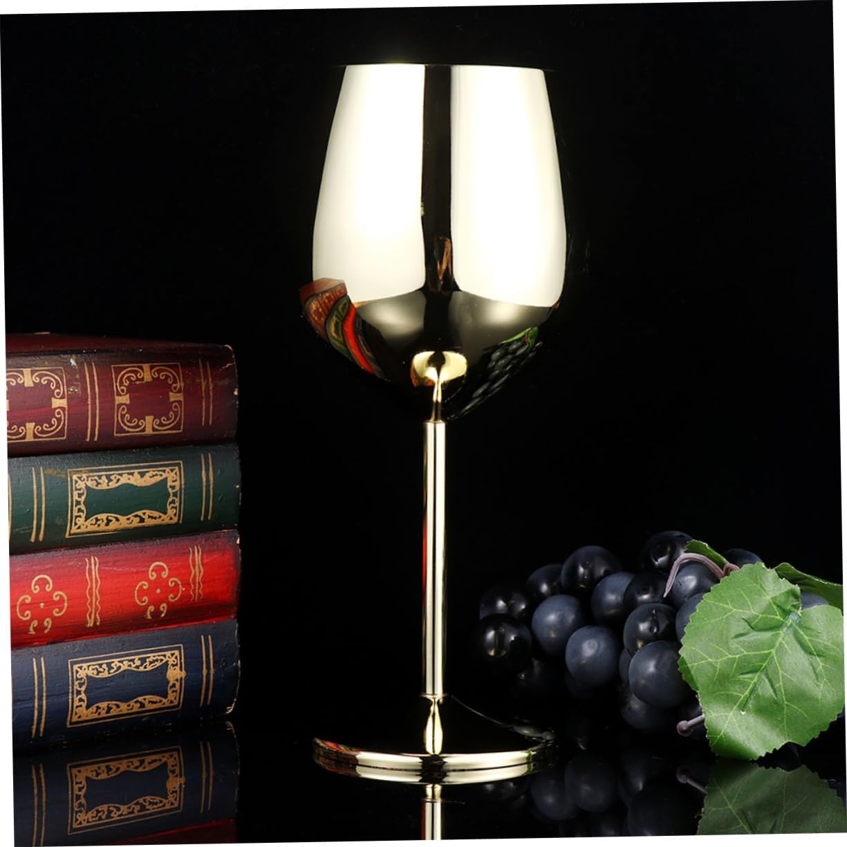 Ciieeo 2pcs Stainless Steel Wine Goblets Drinking Cups for Weddings Parties and Anniversaries Stylish High-footed Design for Cocktails Wine