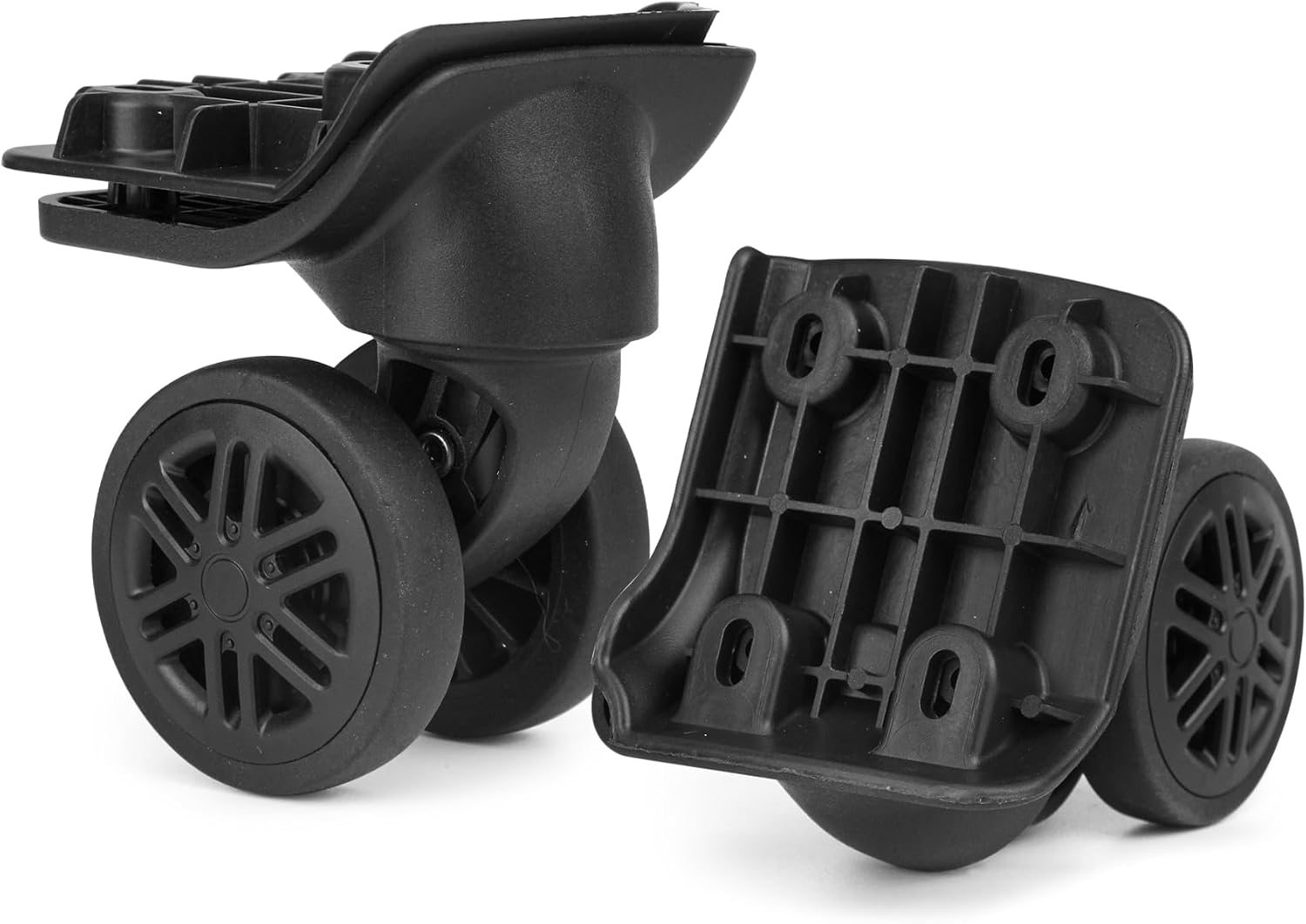GUGULUZA 1 Pair Luggage Wheel Replacement Spare Spinner Caster for Suitcase Repair, W044 Double Wheel