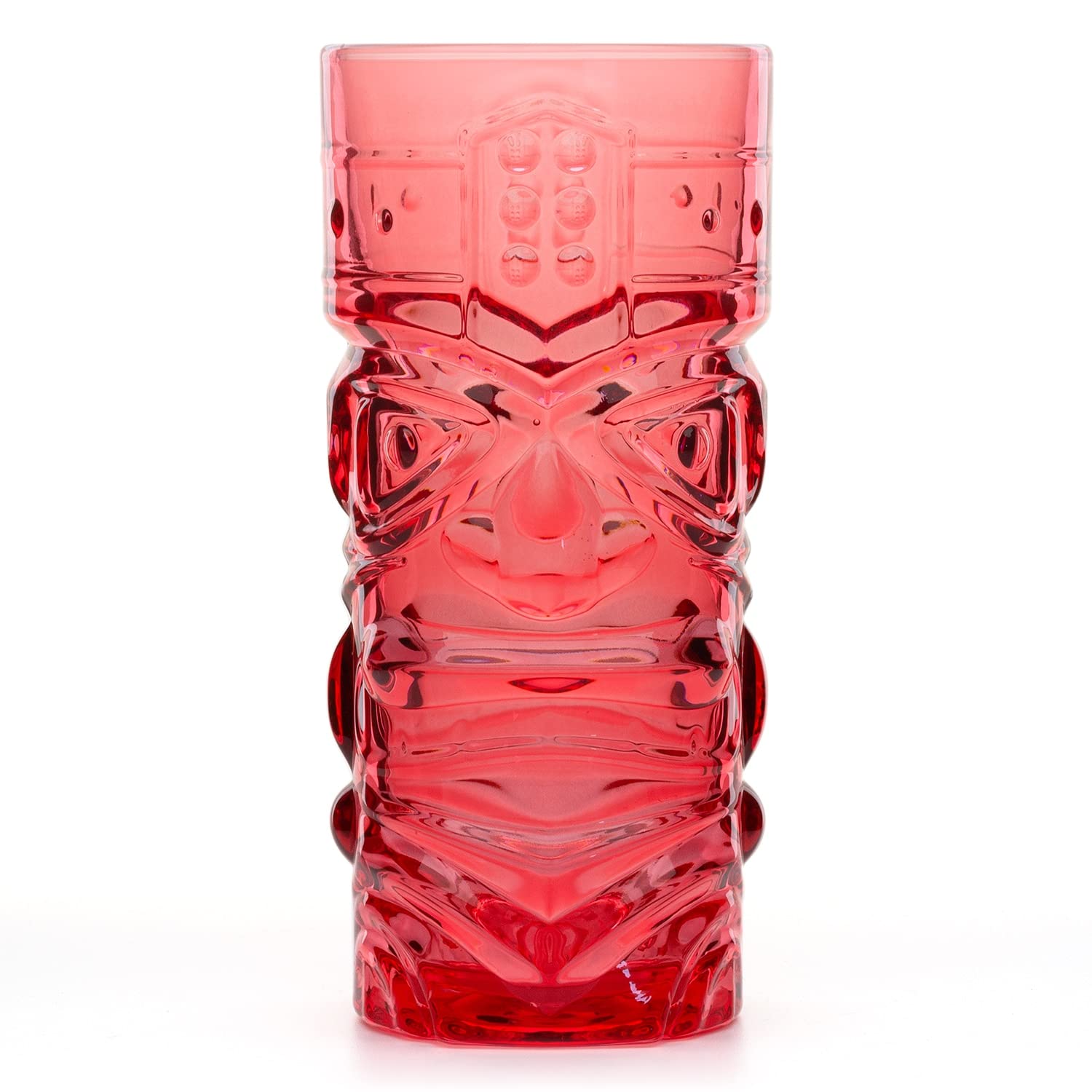 CKB LTD Juego de 4 vasos de cóctel Tiki Bar de colores, vasos altos ideales para fiestas hawaianas a base de ron, cócteles mixtos MAI Tai Long Island o cócteles zombies, 450 ml, juego de 4
