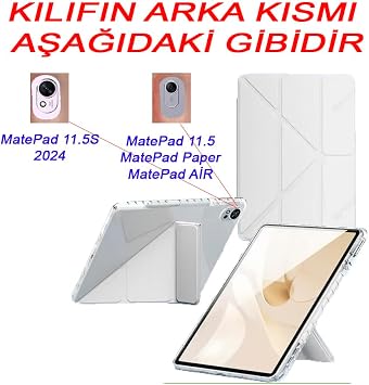UnDePlus Huawei MatePad 11.5S / Air /11.5 inç/Papermate 2023 2025 ile uyumlu Kılıf Kalem Bölmeli Mars Case Mavi