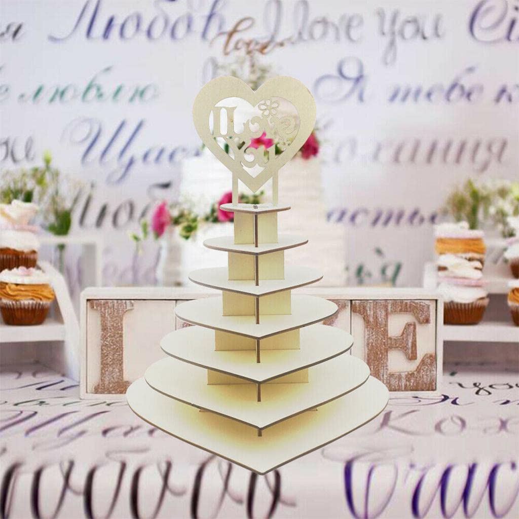 Houten gepersonaliseerde bruidstaart Toppers Mr & Mrs Heart Aangepaste gouden glitter taart