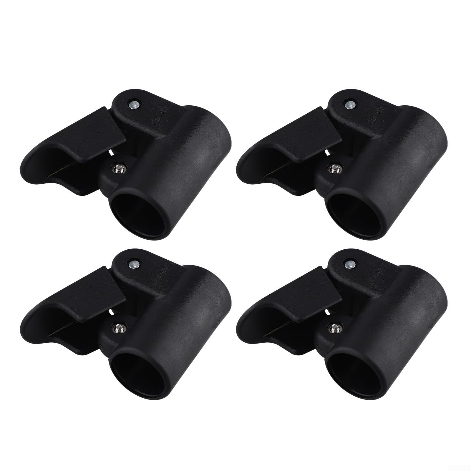 4 PCS Plastic Tent Clamp Fastener, for 22-25mm Poles,for Caravan Awning,and Annex Pole Accessories Black