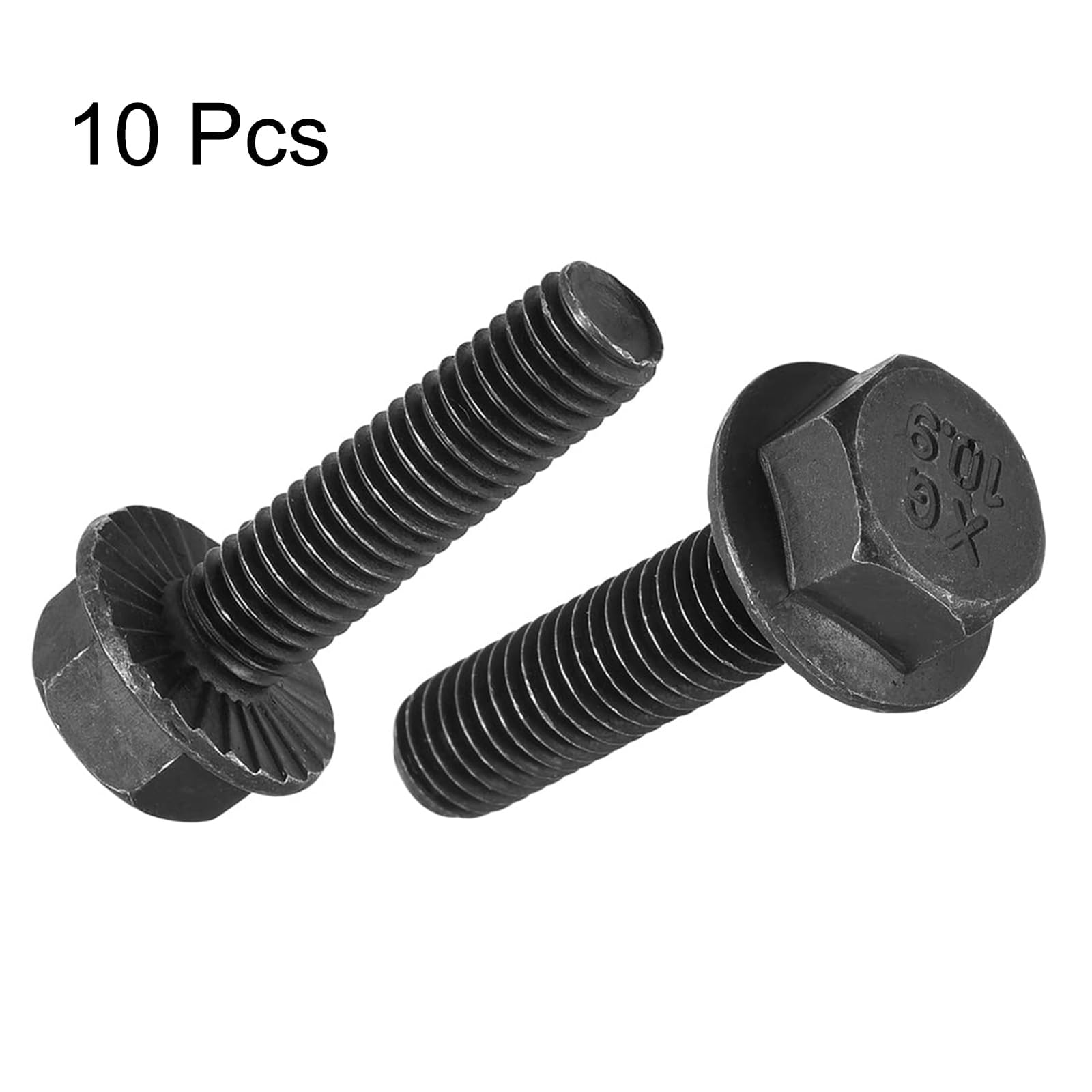 TA-VIGOR M8-1.25 x 30mm Hex Head Serrated Flange Bolts, 10.9 Grade Carbon Steel Flanged Hex Bolts - Image 3