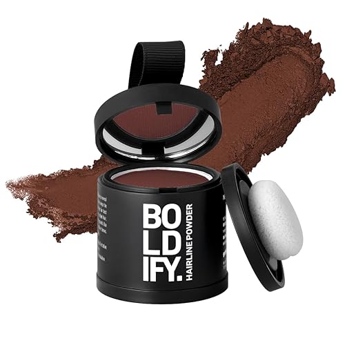 BOLDIFY Polvo de línea capilar Botella más grande de 0.35 oz Polvo de retoque de raíz Oculta instantáneamente la pérdida de cabello Toppers para