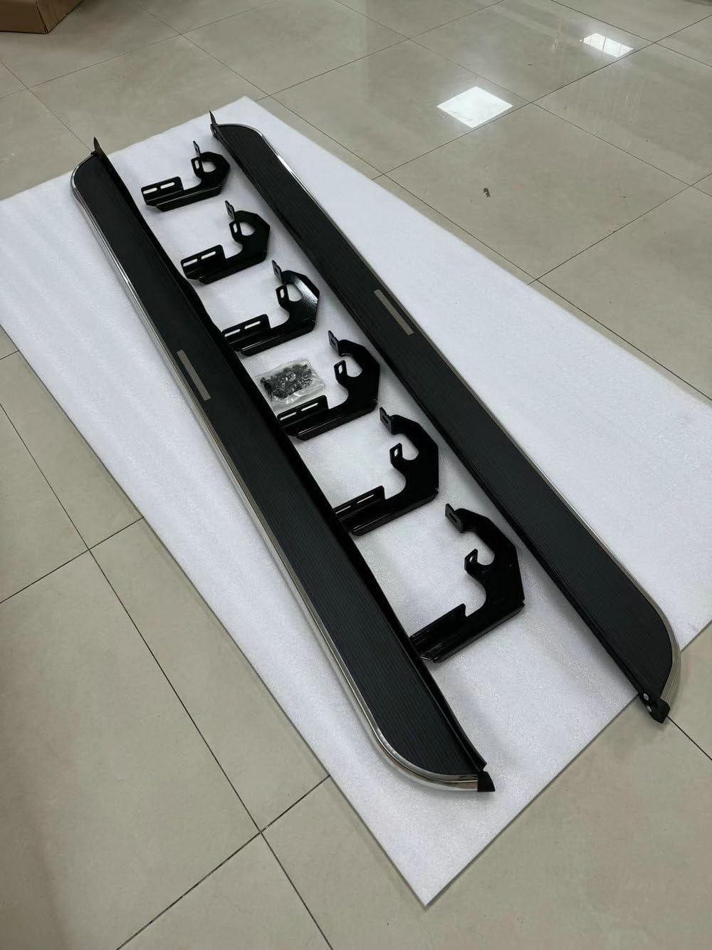 2PCS 86" Length Side Steps Running Boards Fits for Chevrolet Suburban GMC Yukon XL Cadillac Escalade ESV 2015-2020 Fixed Steps (RB01-Stainless)