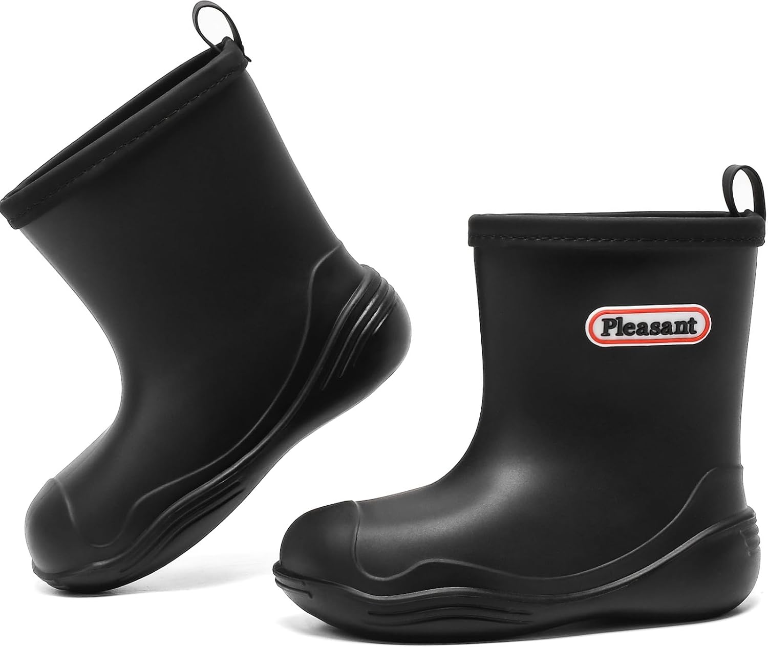 Toddler Rain Boots Kids Waterproof Ankle Rubber Fishing Boots for Boys Girls, Traction Non-Slip Chelsea Baby Rainboots, Child Short Water Shoes for Boating, Camping, Farming,Garden, School,Outdoor