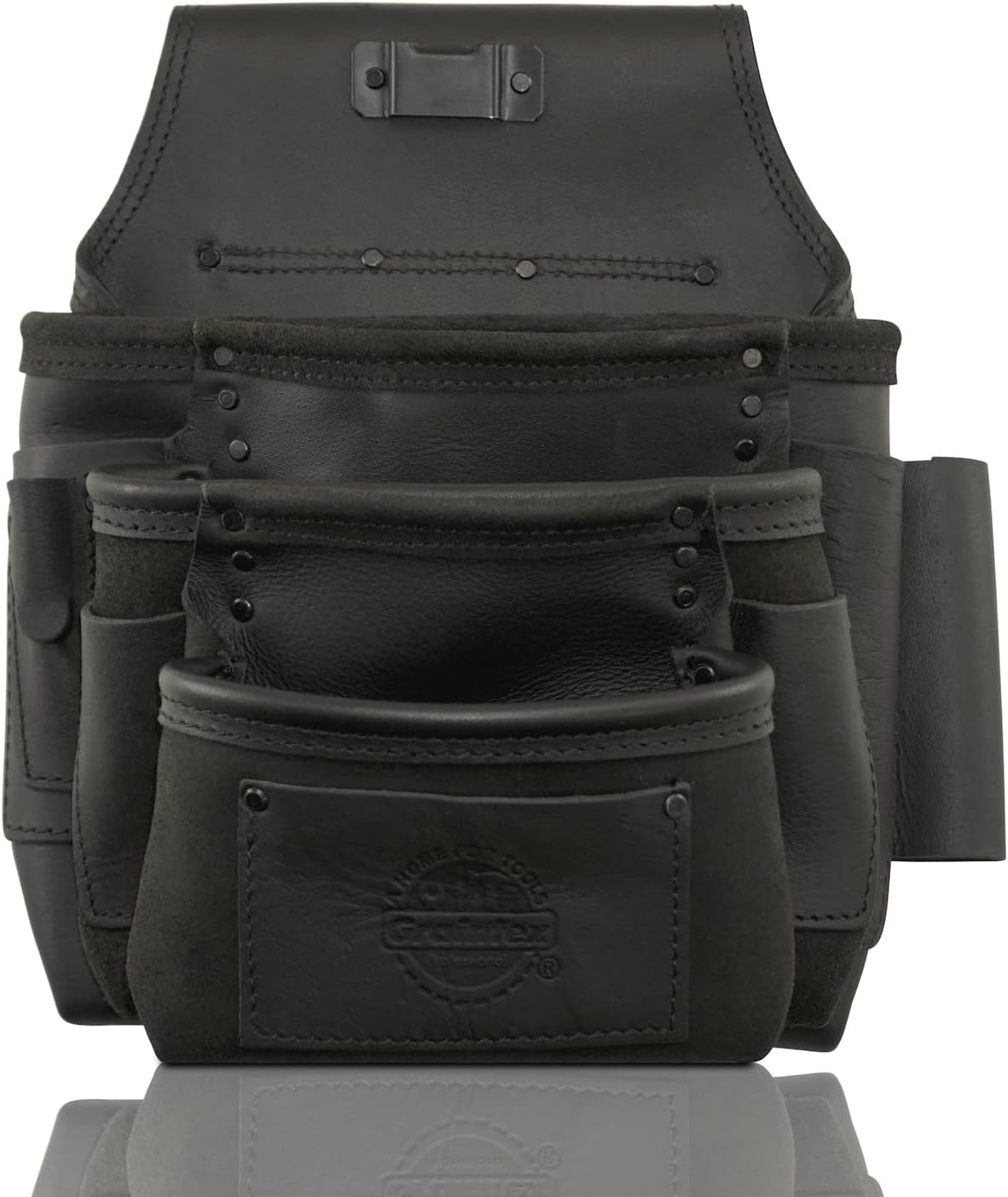 Graintex Ambassador Series 10 Pocket Framers Professional Nail & Tool Pouch Durable and Versatile Genuine Top Grain Leather for Framers, Constructors, Electricians, Plumbers, Handyman