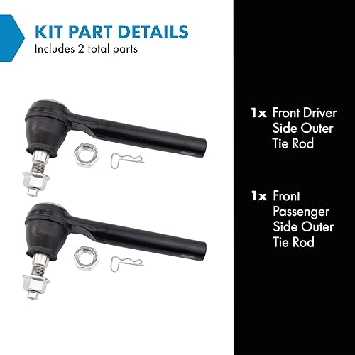 Miniatura 107 de TRQ Juego de barras de acoplamiento exteriores compatibles con Chevrolet Cruze Volt 2016-2019