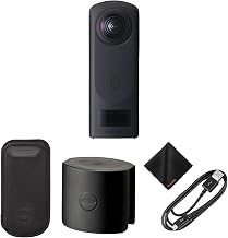 RICOH THETA Z1 360° Camera with 51GB Internal Storage | 0.93" OLED Display (Black) with RICOH Lens Cap TL-2 for THETA Z1 360° Camera and Waith Microfiber Cleaning Cloth (Essential Bundle)