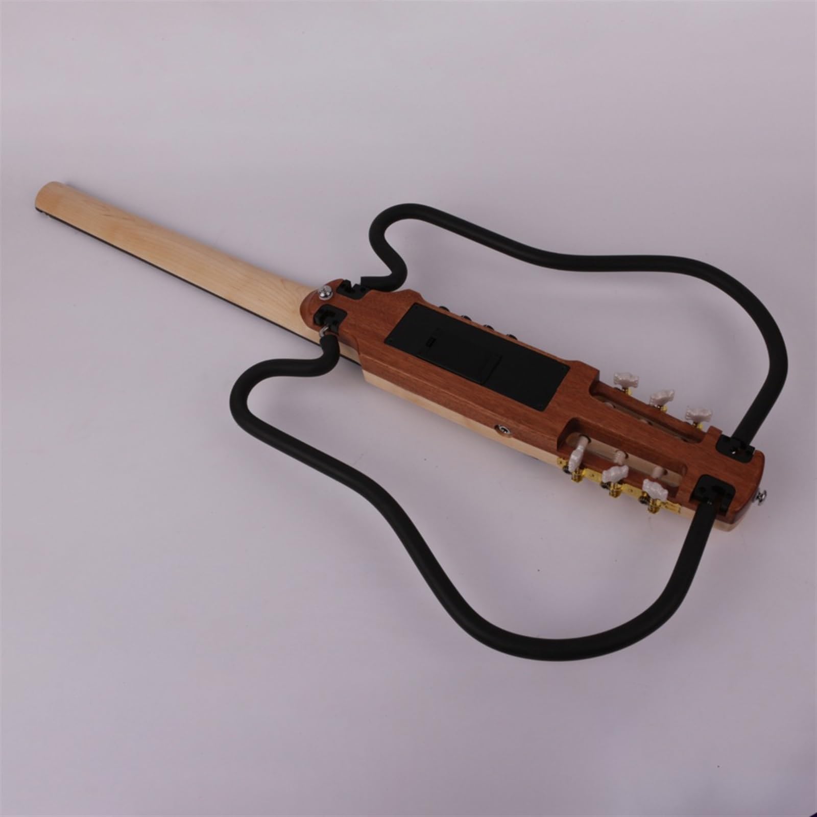22 Progi Cicha Nylonowa Struna Bezgłowa Gitara Elektryczna Wbudowana W Efektor Podróżna Przenośna Składana Gitara Profesjonalna Bezgłowy Gitara Elektryczna (Color : 01)