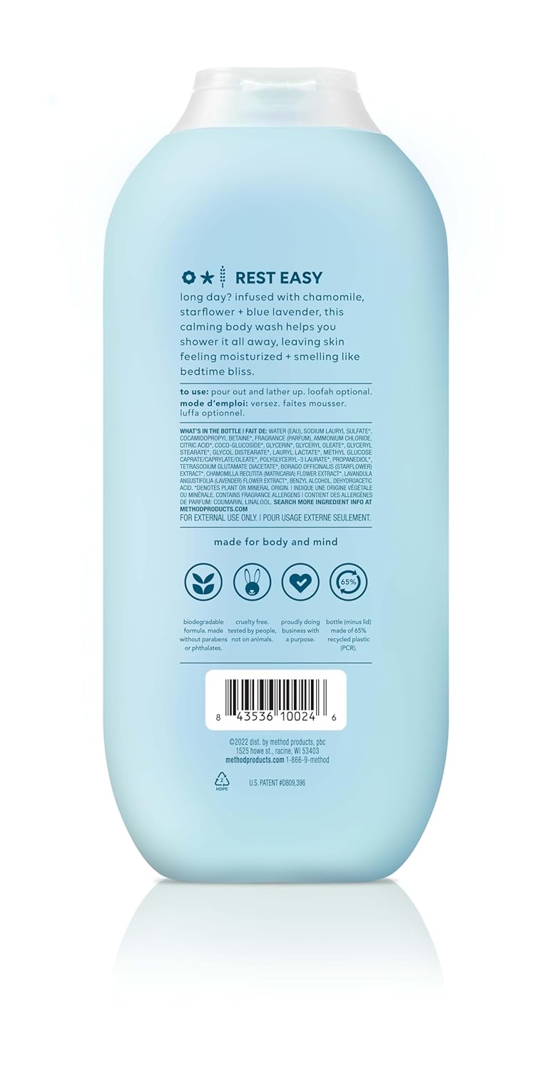 Method Body Wash, Simply Nourish, Paraben and Phthalate Free, Biodegradable Formula, 18 oz (Pack of 3)(Wind Down)