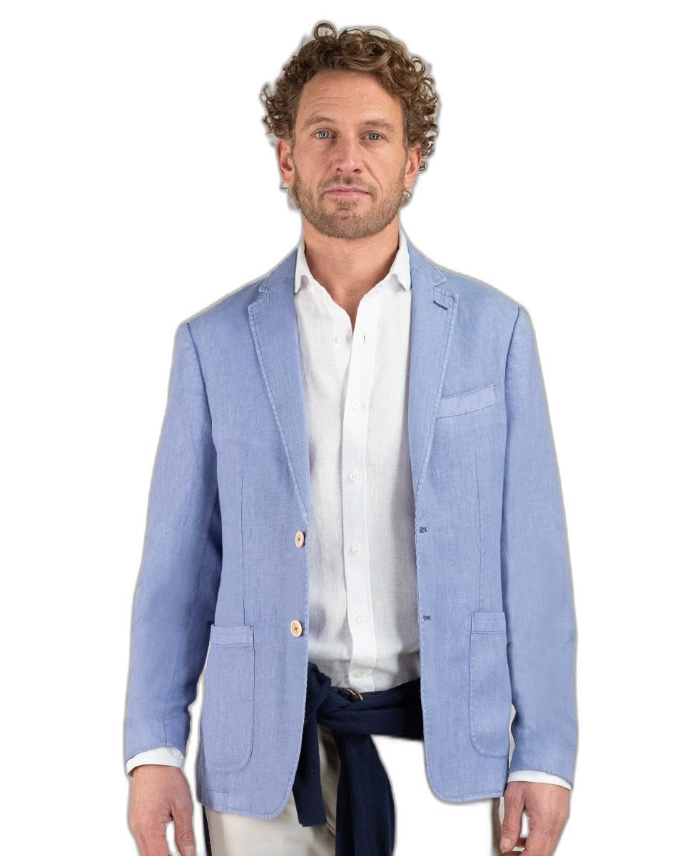 El Ganso Americana Lino Garment Dyed Azul
