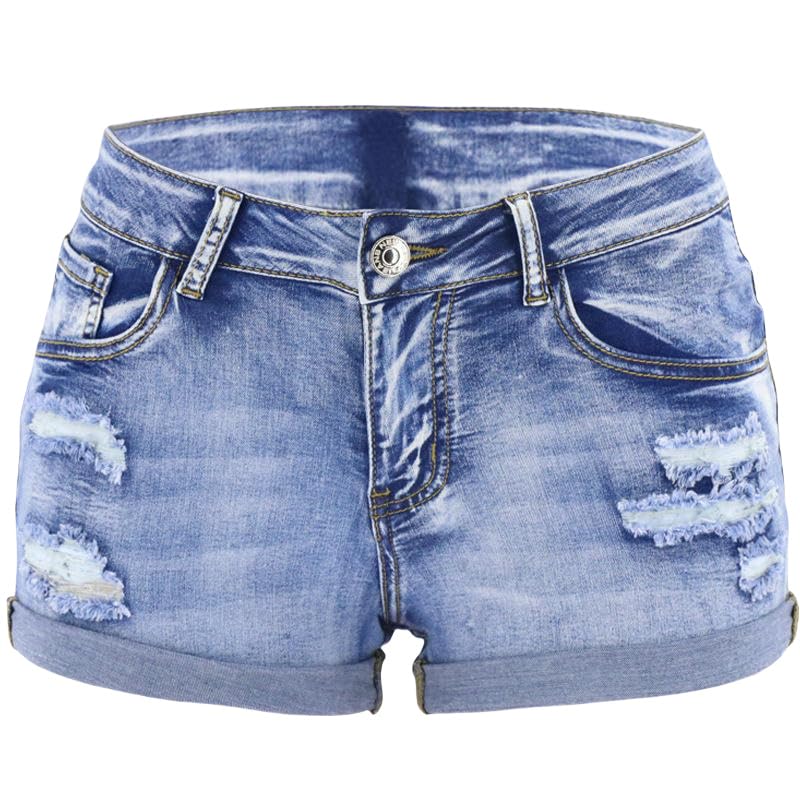Short en jean délavé déchiré : sublimez votre silhouette avec la taille haute