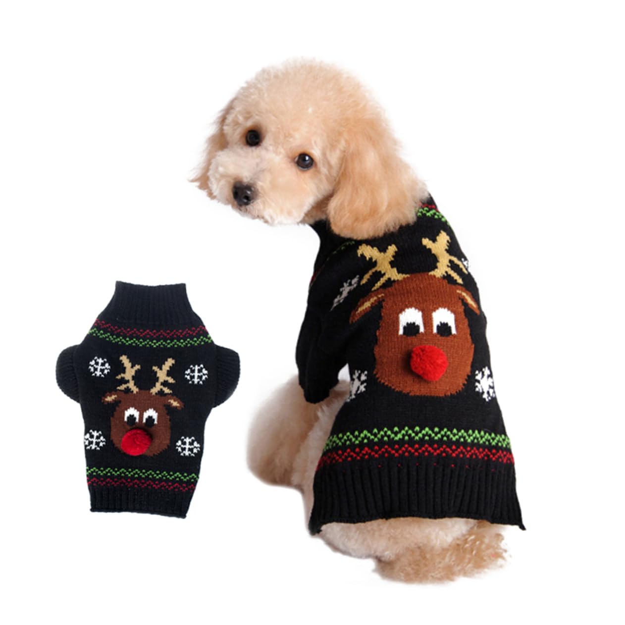 BESPORTBLE 2 Pz Vestiti per Cani di Natale Maglione Autunnale e Invernale Piccolo Cane Abbigliamento per Animali Chic Abbigliamento per Animali Unico Autunno Capi di Abbigliamento Carino