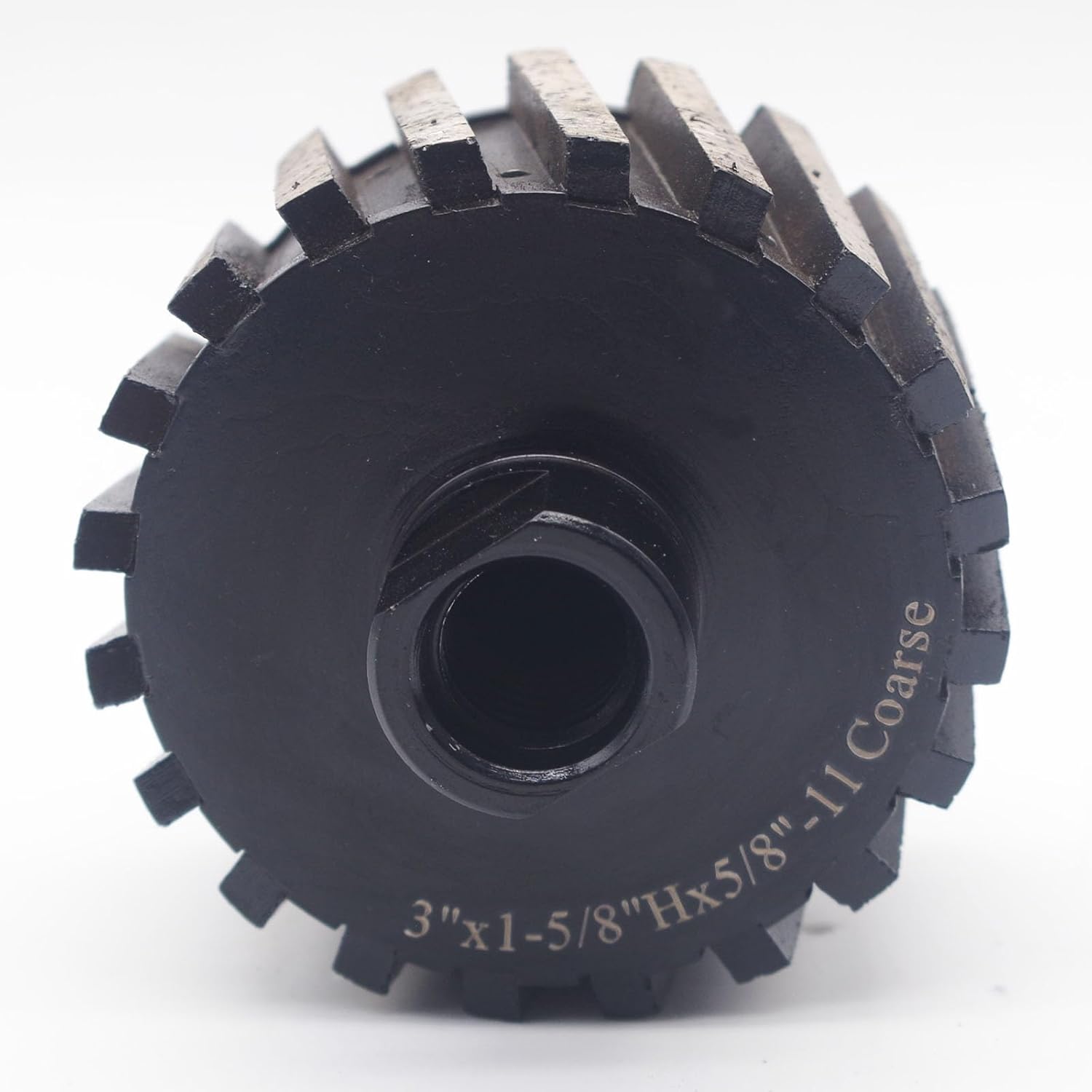 3 Inch Segmented Zero Tolerance Diamond Grinding Drum Wheel 5/8"-11 Threaded Non-Resin Filled Sink Drum Wheel for Stock Removal On Granite Marble Quartz Engineered Stone