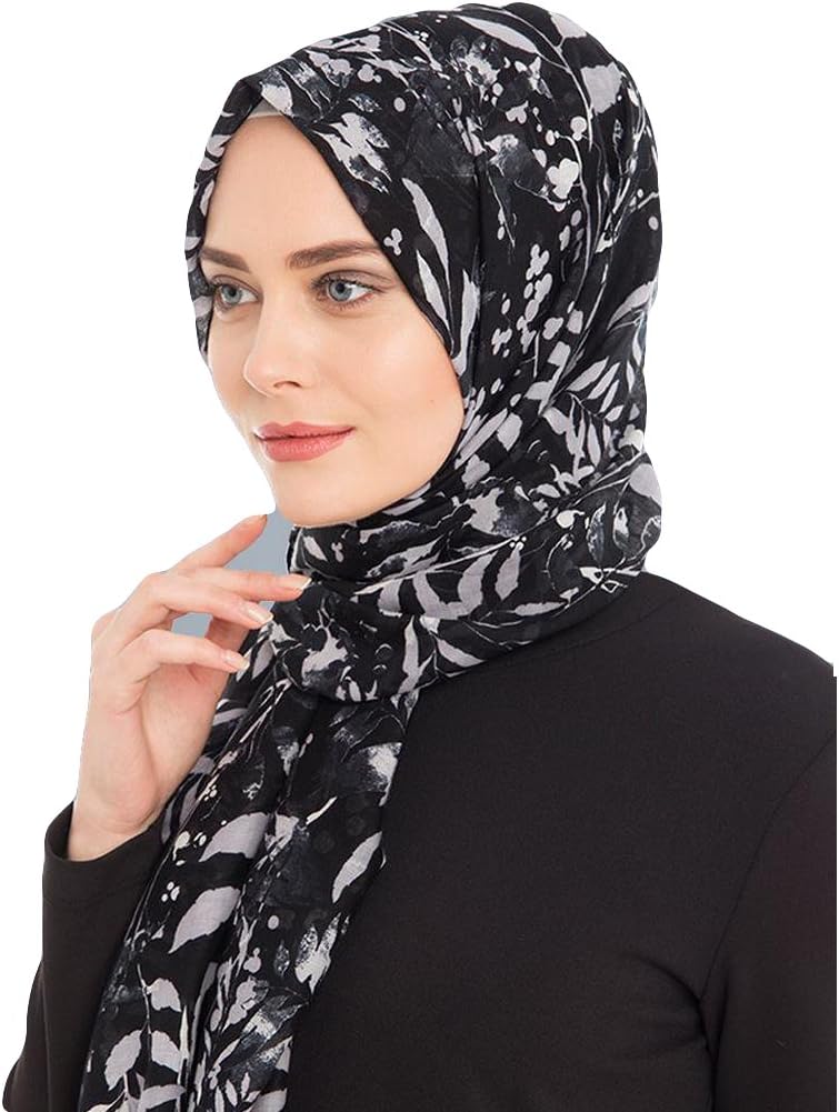 Turkish Armine 100% Cotton Floral Islamic Hijab Shawl Wrap Muslim Headscarf 077-020
