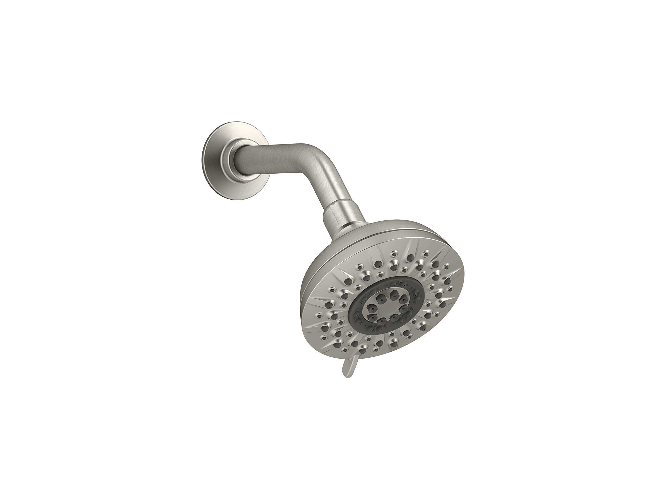 Pommeau de douche 4,654 po durable en nickel brossé vibrant