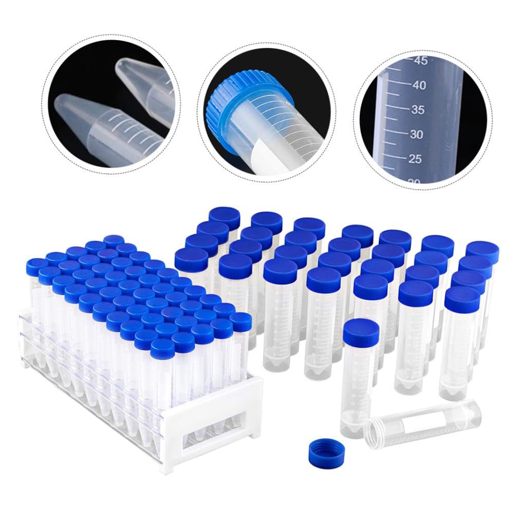 TOPBATHY 81piezas Tubos De Centrífuga Con Tapas Tubos De Ensayo Para Experimentos Científicos Laboratorio